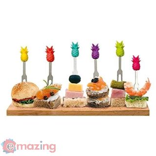 Bastoncini in Acciaio Inox per Aperitivo 6 Pezzi Ananas