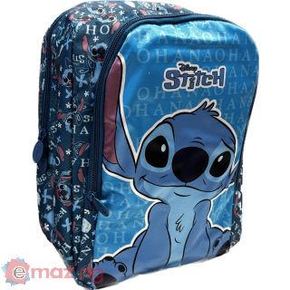 Zaino medio 2 zip Lilo e Stitch disney blu