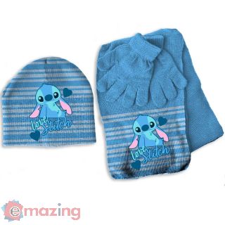 Disney Lilo & Stitch – Set cappello, sciarpa e guanti, taglia unica