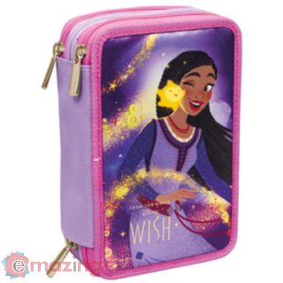 Astuccio Wish 3 Zip riempito 44 Accessori scuola