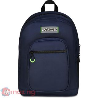 Seven Zaino Scuola Freethink, Doppio Scomparto, Blu, 34 L, Scomparto Porta Pc Ablet, Tasche Multifunzione, Tasca Laterale Porta Borraccia, Scuola Media e Superiore, Bambini, Ragazzi