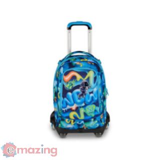 Trolley Scuola Seven Sj Gang Jack 8 Ruote Space Ride – 34l, Maniglia Telescopica, Spallacci Imbottiti