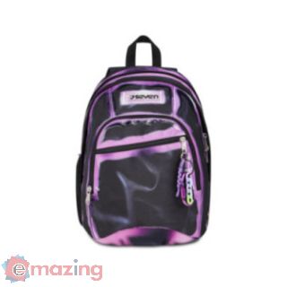 Seven Zaino Scuola Dual Shadows Of Color 32 L Viola Doppio Scomparto Porta Pc
