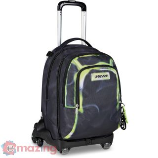 Seven Trolley Scuola Jack 8 Ruote Detach Shadows Of Color, Nero, 34 L, Scomponibile, Cross-over System, Zainetto Staccabile, Tasca Laterale Porta Borraccia, Scuola Elementare e Media, Bambini, Ragazzi | Detach Scomponibile, Cross-over System, Zainetto Sta