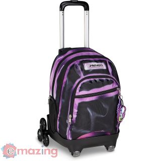 Seven Trolley Scuola Comby 8 Ruote Shadows Of Color, Nero, 31 L, Scomponibile, Uso Zaino, Barra Telescopica Regolabile, Tasca Attrezzata, Tasca Porta Pc, Scuola Elementare e Media, Bambina, Ragazza