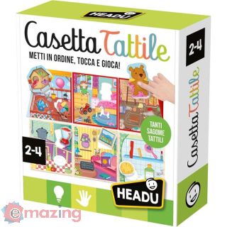 Headu - Casetta Tattile - Metti in Ordine, Tocca e Gioca! - un Gioco Educativo per Bambini Dai 2 Ai 4 Anni