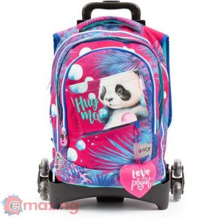 GoPOP 24 Zaino Trolley 3 Ruote 2In1 Estensibile Round Smart-Click Sweet Jungle