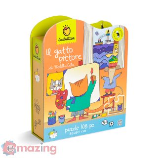 Puzzle Il gatto pittore