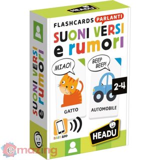 Headu - Flashcards Parlanti Suoni, Versi e Rumori, 4 Giochi per I Più Piccoli