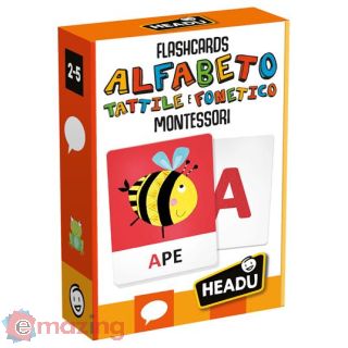 Headu Flashcards Alfabeto Tattile e Fonetico Montessori