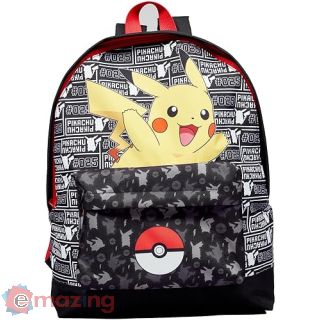 Zaino Scuola Pikachu Nero 40 Cm