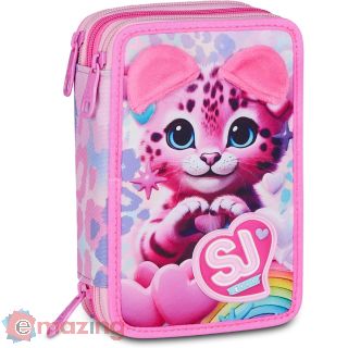 Astuccio 3 Zip Seven Sj Heart Buddy Girl