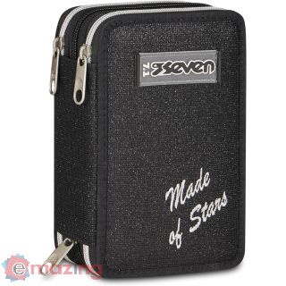 Seven Astuccio 3 Zip Nero