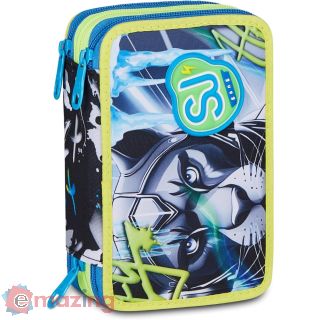 Astuccio 3 Zip Seven Sj Glace Panther Boy