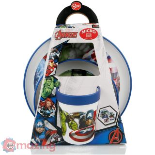 Avengers Set Pappa bicolor tre pezzi adatto a Microonde