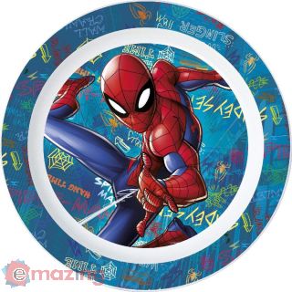 Spiderman. Piatto piano adatto a microonde