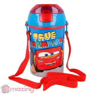 Borraccia Cars con tappo a pulsante in plastica da 450ML