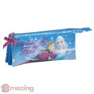 Frozen la Regina Delle Nevi Elsa Anna Disney - Astuccio con Tre Tasche