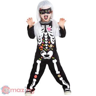 Vestito Scheletro candy taglia L 8/10 anni
