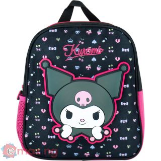CerdÁ Life's Little Moments Zainetto Asilo Kuromi Cerdà | Licenza Ufficiale Sanrio | 7l | Scuola Materna | Nero con Patch Gommata e Spallacci Imbottiti Retroriflettenti