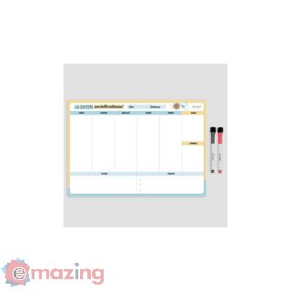 Planner settimanale magnetico con 2 penne