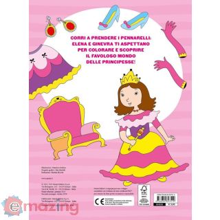 Colora e Gioca con Le Principesse. con Adesivi. Ediz. a Colori