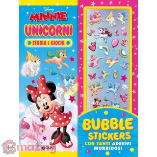 Unicorni. Minnie. Bubble Stickers. Storia e Giochi, con Tanti Adesivi Morbidosi. Ediz. a Colori