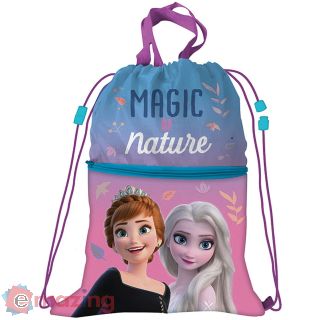 Frozen - Sacca Zaino con Tasca, 44x33 cm, "Forever Sister" (MJW22023)