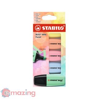 5 Mini Evidenziatori Stabilo Pastel