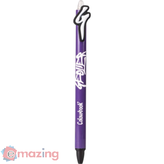 Penna Geolier a Scatto Blu con Topper Viola