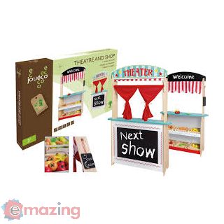 Set Teatro + Negozio in Legno 2in1