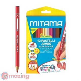 12 Pastelli Jumbo Triangolari Ass.
