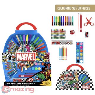 Valigetta Avengers Stationery Colouring Set 50 Pz