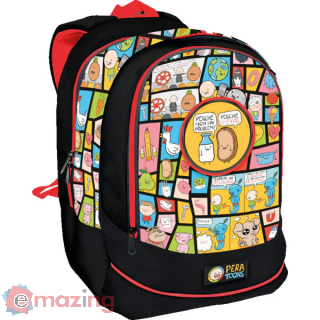 Zaino PERA TOONS 24 - PE920000 ZAINO ROUND XL 3 ZIP PERA TOONS NERO