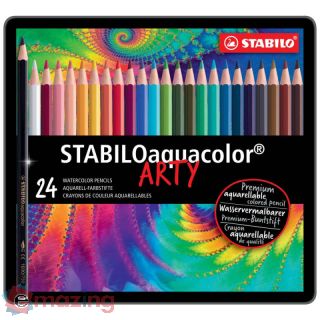 Set di 24 Pastelli Acquarellabili Stabilo - Colori Vibranti (Confezione da 24 Pezzi)