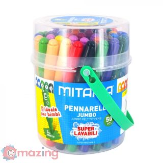 Barattolo Pennarelli Jumbo 50 Pz. Ass