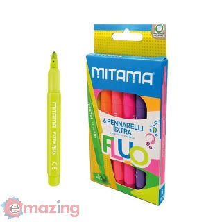 6 Pennarelli Jumbo Fluo Punta Maxi