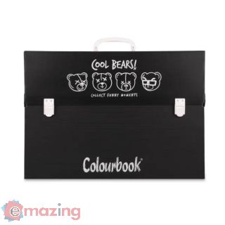 Colourbook Wild - Cartella Polionda Nero Bears, 35x50 cm (COL24720)