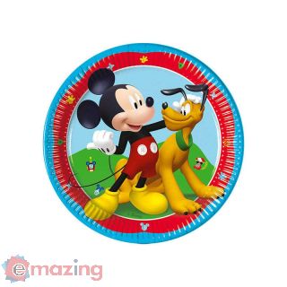 8 Piatti di Carta Mickey Rock D.20 Cm