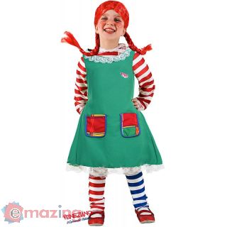 Vestito Carnevale Pippi Calzelunghe Età 3/6 Anni (Pippi Baby) COD. 5949