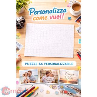 Puzzle Personalizzato A4 con Foto e Frase Idea Regalo Unica e Creativa