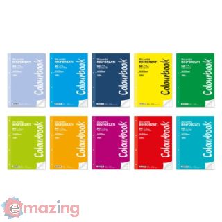 Colourbook - Ricambi Rinforzati A4, 50 Fogli, Righe B