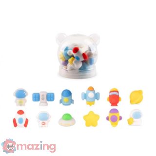 Set 12 Gommine Colorate Spazio