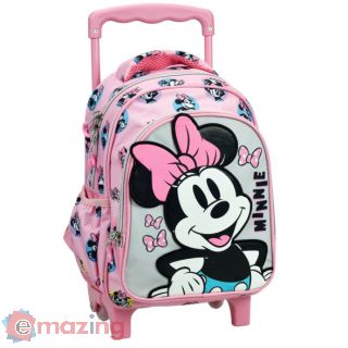 Zaino Trolley Asilo Rosa Minnie 30 Cm