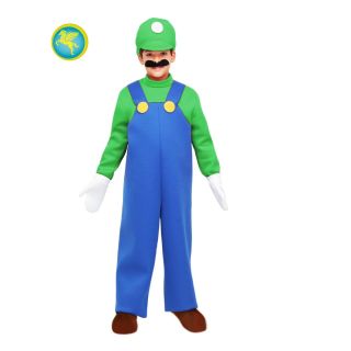 Vestito Carnevale Luigi Età 6/7 Anni (Super Mario Bros) (107 cm) COD. 1644