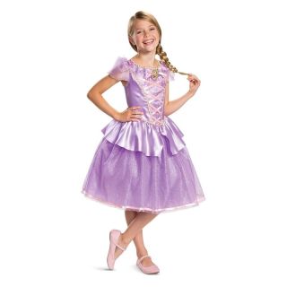 Vestito Rapunzel Deluxe Taglia M 7/8 Anni