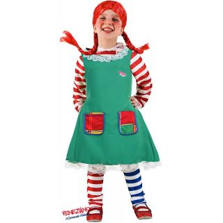 Vestito Carnevale Pippi Calzelunghe Età 3/6 Anni (Pippi Baby) COD. 5949