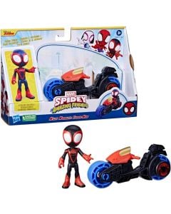 Spidey and his amazing friends Miles Morales con moto
