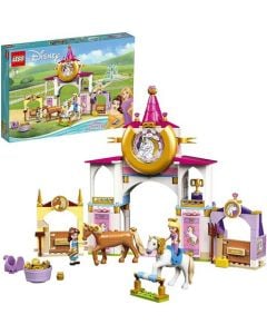 LEGO Disney Princess (43195). Le Scuderie Reali di Belle e Rapunzel, Set da Costruzione con Cavallo Giocattolo e Mini Bambole
