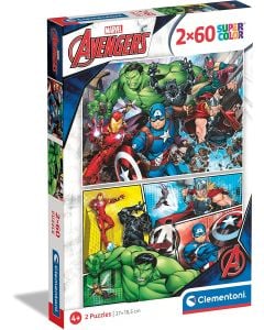 Puzzle supercolor Avengers 2x60 pezzi